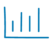Icon für den Bereich Monitoring, Live-Statistiken und Langzeitreports des Servicebereichs der Continum AG aus Freiburg in Baden-Württemberg.