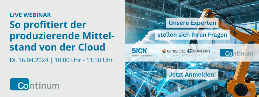 Webinar: So profitiert der produzierende Mittelstand von der Cloud